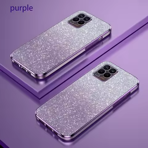 For OPPO Realme 8 4G Case Bling Luxury Electroplate Glitter Phone Case For OPPO Realme 8 Pro Soft TP