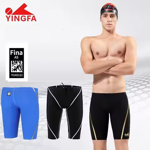 Yingfa 9670 Fina Approved Men'S Professional Racing Swim Trunks Durable Waterproof Competition Swimw