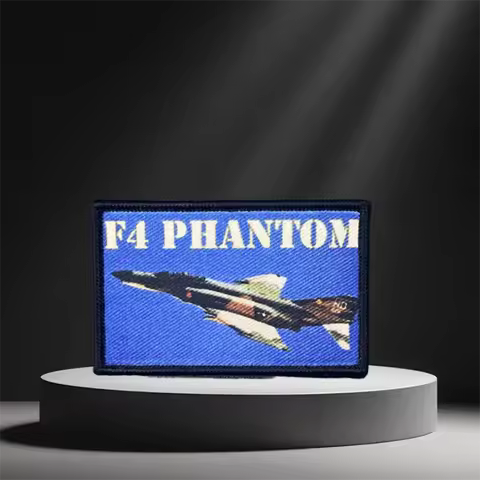 "F4 PHANTOM" Patch Tactical Morale Military Badge Print Hook and Loop Backpack Clothing Decorative S