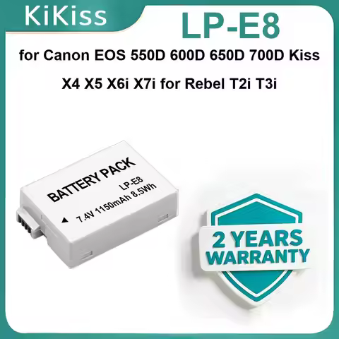 Camera Battery LP-E8 For Canon EOS 550D 600D 650D 700D Kiss X4 X5 X6i X7i Rebel T2i T3i T4i T5i LC-E