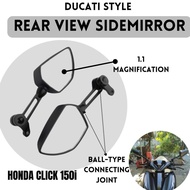 Motorcycle Side Mirror for HONDA CLICK 150i| Ducati Style Rear Side Mirror