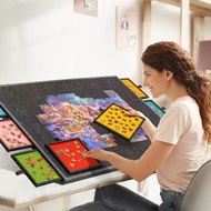 Felt Puzzle Board 8 Drawers Foldable Bracket Portable Puzzle Table Adult Children Classification Puz