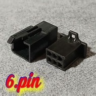 Black 6 pin socket empty connector socket