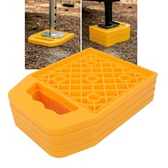 4PCS RV Stabilizing Jack Pads Universal 6.6in X Leveling Stabilizer Blocks for Trailer Camping Vehic