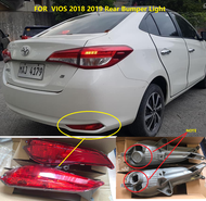 1PCS  ONE SIDE Rear Bumper Light REFLECTOR For TOYOTA VIOS 2018 2019 2020 2021 2022 2023 Rear Brake Stop Lamp