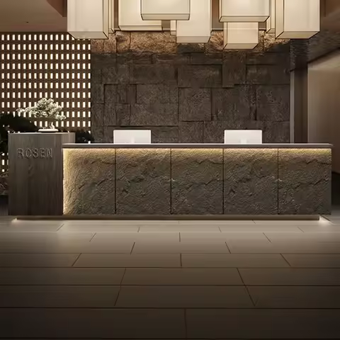 Italian Style Simplicity Reception Desks High-end Designer Hotel Reception Desk Clothing Store Offic