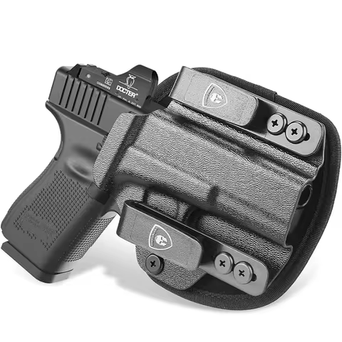 For Glock 19,19X Gen 3-5,G23/32 Gen 3-4 G44/45 ,Hybrid Kydex & Nylon Holster,Optics Cut&Open Muzzle,