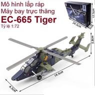 Assembled Tank Plane Model EC-665 AH-64 APACHE Hard Plastic Decorative Gift Decor M12