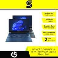 HP VICTUS GAMING 15 FA1231TX/32TX Laptop (15.6" FHD/144Hz/I5-12450H/RTX 4050 6GB/512GB/8GB DDR4/Win1