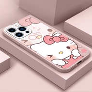 Case iPhone 13 Pro Max 13PRO 12PRO 13PROMAX 12PROMAX 12MINI 13MINI 12 MINI 12 Pro Max MF060A Hello Kitty Silicone fall resistant soft Cover phone Case