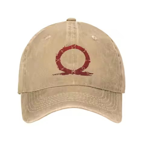 God of War - Omega dhurafudrwq Baseball Cap Distressed Denim Washed God of War Kratos Game Headwear 