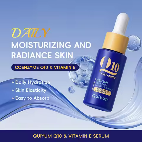 Quiyum Q10 & Vitamin E Serum 17ml Deep Hydration Even Complexion with Coenzyme Q10, Hyaluronic Acid 