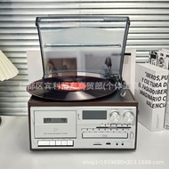 Classic Wooden CD Player Tape Player Bluetooth LP Jukebox Vinyl Record Player Retro Gramophone Radio