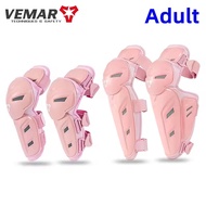 Pink Women Elbow Protector Motorcycle Knee Pads Elbow Guard Set Men Motocross Off-Road Leg Guard Pro