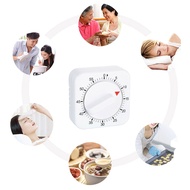 HL Wind Up Timer 1hr 60min Alarm Mechanical Timer Square Kitchen Timer Manual Timer Mechanical Remin