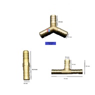 TEE, Y, BRASS HOSE CONNECTION