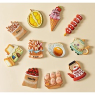 NEW FOOD SERIES Fridge Magnet - Printed | Durian | Toaster | Ice-cream | Egg | Kettle | Bread | Toma