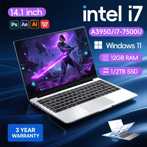 Windows 11 Office Laptop intel core i7-7500U/intel Atom x7 A3950 12GB RAM 1TB/2TB SSD 4K HD NoteBook