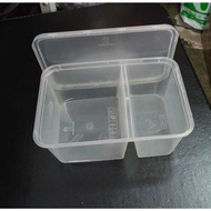 750ml food container 2 compartment-1pack(50pcs)/750ml container makanan 2 compartment-1pack(50pcs)/7