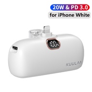 【Malaysia Stock】KUULAA 5000mAh PowerBank Mini 20W/18W Fast Charger Power Banks Portable 12V/1.67A Fa