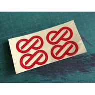 sticker ENKEI cap rim saiz 68mm & 80mm pantul cahaya