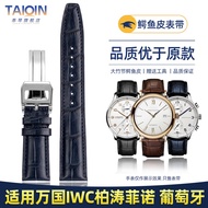 Alligator Leather Strap Substitute IWC IWC Botao Fino Pilot Portugal 7 Timer Male Genuine Leather Wa