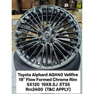 Toyota Alphard AGH 40 Vellfire 19" Chrome Rim Baru