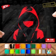 Mysterious Hoodie Girl Cutting Sticker Variasi Motor Mobil Stiker Reflektif Nyala Timbul Tahan Air