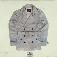 Khaki HADES Double Breasted Trench Coat L Size Cotton Premium Detective Cosplay Coat Jacket