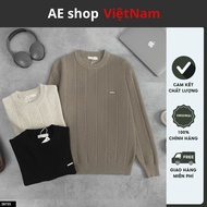 Men's Sweater, Smooth, Soft, Good Heat Retention, QCCC Ae Shop MK25723 Round Neck Sweater with Sleev