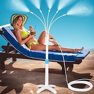 VsMon-Fri Misters for Outside Patio, Adjustable Riser Tube (up to 46in) with 26.2FT (8M) Water Suppl