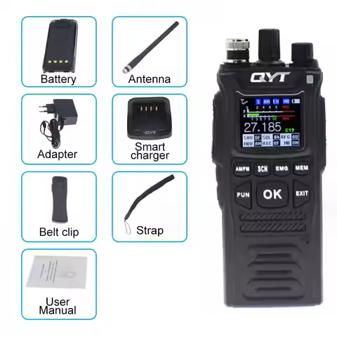 Original QYT CB-58 CB Radio 4W 4000mAh Portable Walkie Talkie 27MHz 26.965-27.405MHz 40 Channel FM A