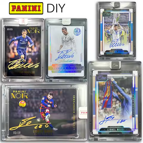 PANINI DIY Messi Ronaldo Bronzing signed laser colorful collection card Refraction Rainbow Flash Bir