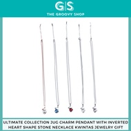 Ultimate Collection Jug Charm Pendant With Inverted Heart Shape Stone Necklace Kwintas Jewelry Gift