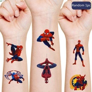 NEEDWAY Spiderman Tattoo Stickers Action Figure Hulk Party America Captain Avengers Cartoon Stickers Birthday Gifts Kids Toy Boys Stationery Sticker