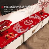 Wedding Celebration TV Cabinet Cover Cloth Entrance Shoe Cabinet Protection Mat Dining Table Coffee 