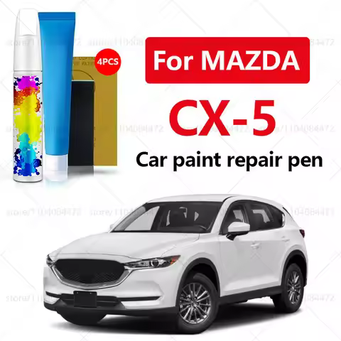 Car Paint Repair Pen For 2012-2025 Mazda CX-5 Paint Scratch Repair Accessories 4PCS White 51K Blue 4