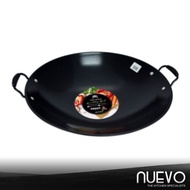 (32cm / 35cm / 38cm / 40cm /43cm / 45cm / 50cm) Non Stick Double Handle Enamel Wok / Kuali Hitam / Kwali Hitam