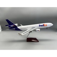 1:130 Scale 47cm MD11 FedEx Cargo Airways Model Plane MD-11 Resin Airplane with Landing Gear & Wheel