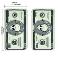 100 PCS Dollar Sign Pattern Money 1g-3.5g Mylar Bags Smell Proof Bag Tobacco Accessories U.S. Dollar
