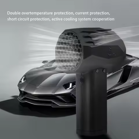 X64 Mini Turbo Fan Thrust 1400G Wind Speed 240km/h Car Violent Blower Handheld Turbo Jet Fan Brushle