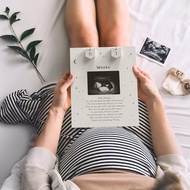 Sonogram Picture Frame Countdown Weeks - Baby Shower Welcome Sign - Standard 4"x3" Ultrasound Photo 