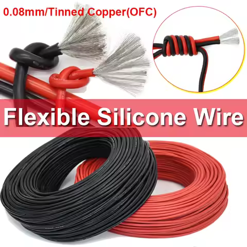 Super Soft Silicone red black Wire 12 14 16 18 20 22 24 AWG Heat-resistant Car Battery Electrical Po