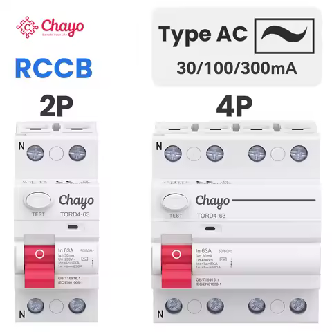 TONGOU AC Type RCCB Electromagnetic Residual Current Circuit Breaker AC ELCB 2 Pole 16A 25A 32A 40A