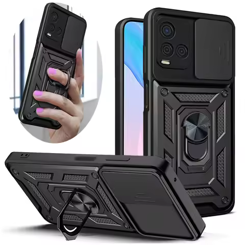 Shockproof Armor Case For VIVO Y31 Y53S Y51 Y33S Y11 Y12 Y17 Y91 Y76S Y20 Y21S Camera Lens Protectio