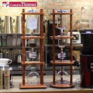 เครื่องชงกาแฟแบบหยดน้ำแข็งสำหรับใช้ในบ้านใช้ในเชิงพาณิชย์5-8ถ้วยเครื่องชงกาแฟทำน้ำแข็งและกาแฟสกัดน้ำแข็งชั้นวางไม้ดิบสำหรับชา
