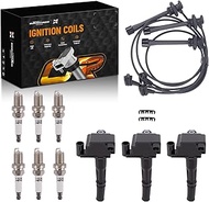 maXpeedingrods UF156 Set of 3 Ignition Coil with 6 Spark Plug and 3 Wire Set Fit for Toyota 4Runner 