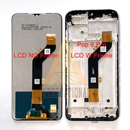 For Infinix Tecno Pop 6 Pro BE8 LCD Pop 7 LCD BF6 LCD Display Screen Frame Touch Panel For Tecno Cam