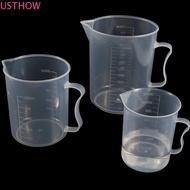 USTHOW Measuring Cup Measuring Tool School Supplies 250/500/1000/ml Transparent Plastic Reusable Measuring Cylinder