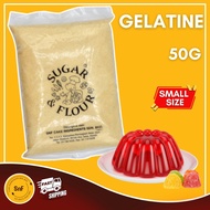 50g Gelatin 200 Bloom Gelatin Powder Halal Gelatine Serbuk Gelatin Repack
